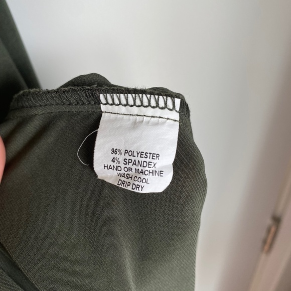 Olive Green Wrap Dress from Karina - Picture 4 of 5